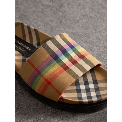 burberry vintage check slide|burberry vintage check low top.